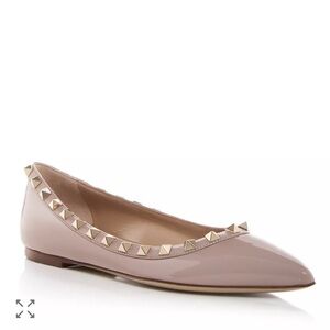 Pink/Nude Valentino Rock Stud Flats